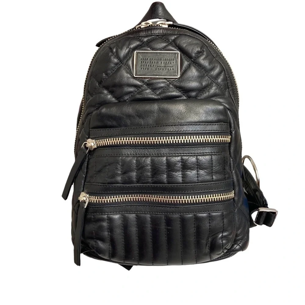 Marc by Marc jacobs domo rider quilted black leather backpack revolve
